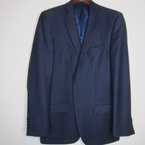 Marc Anthony mens 100% wool navy jacket fully lined-Sz 40L Slim Fit